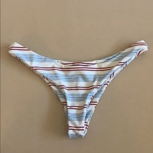 Cheeky striped bikini bottoms